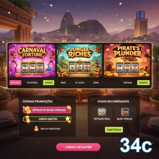 App 34c com telas do aplicativo em interface mobile segura