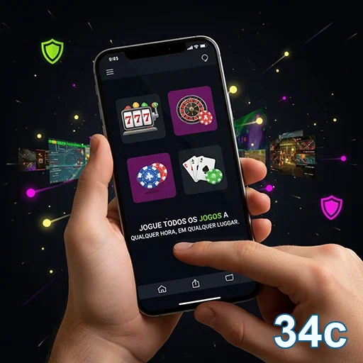 Atendente no chat de suporte oficial do 34c